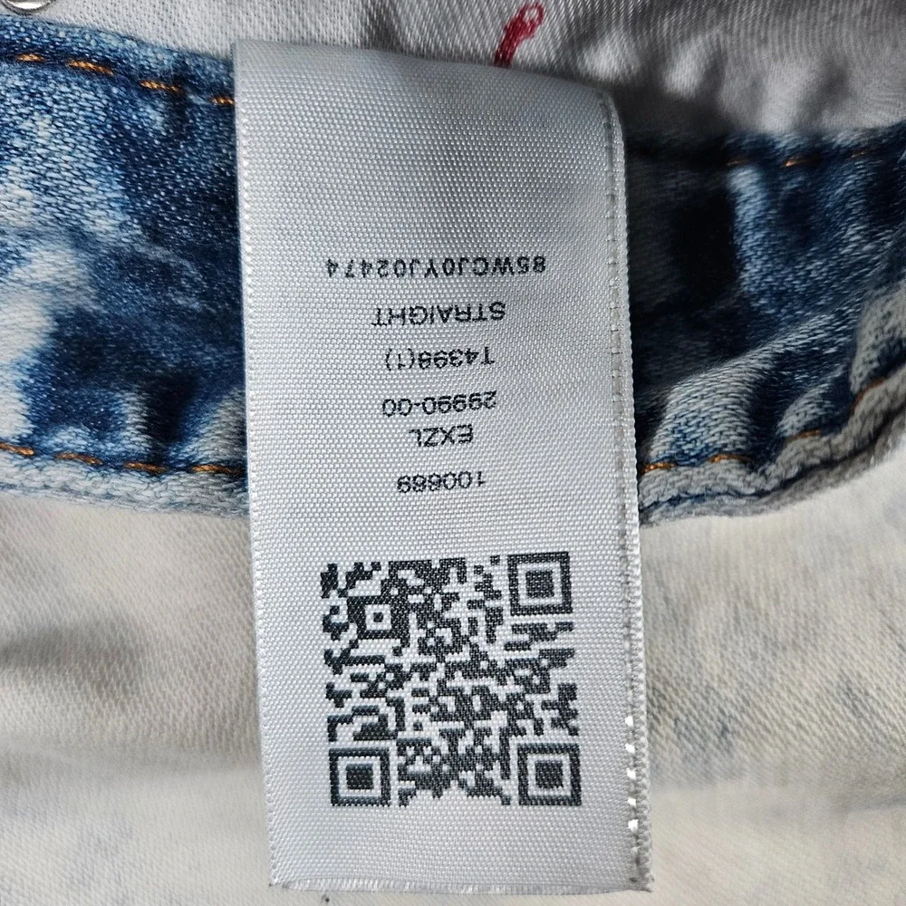 True Religion Cut-Off Shorts Mens 31 Blue Acid Wash Contrast Stitch Frayed Hem
